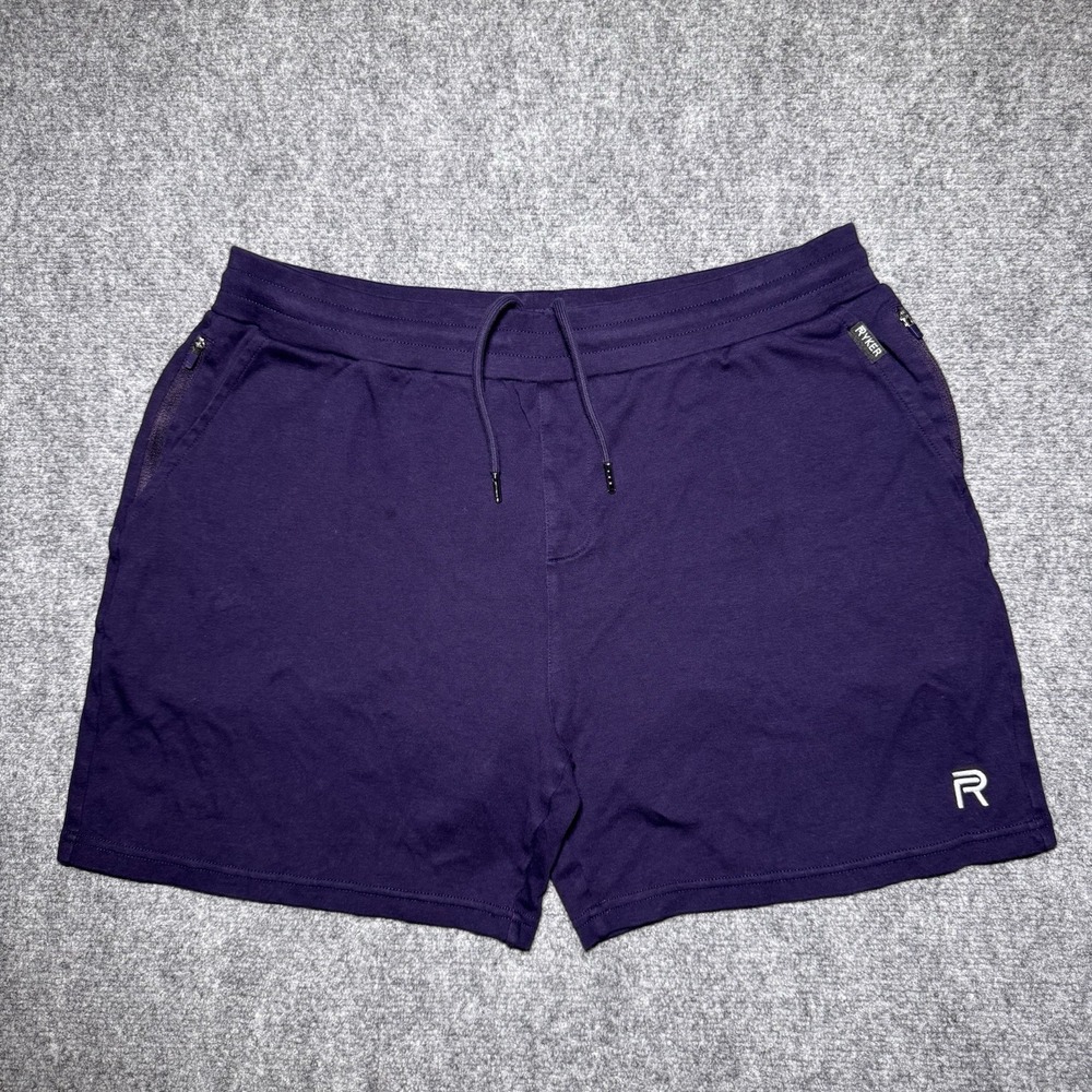 Ryker Lined Shorts Organic Cotton Merino Wool Liner Men Size XL 5" Inseam Navy